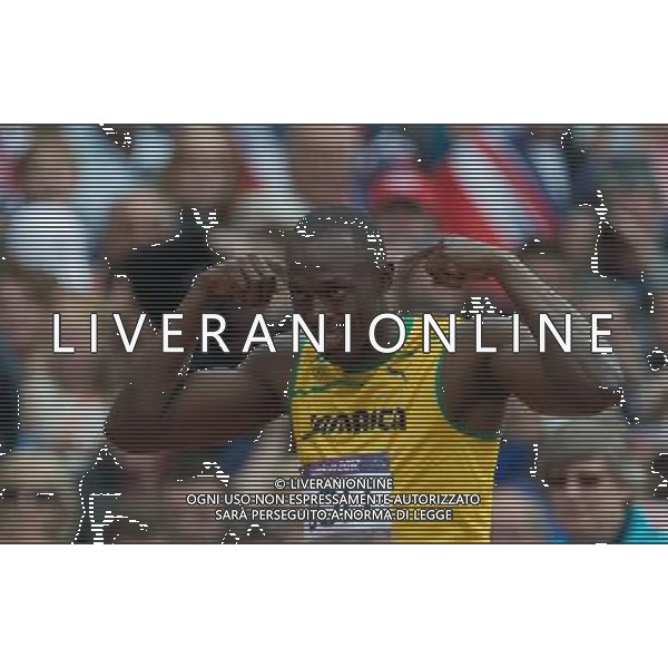 LONDYN 07.08.2012 IGRZYSKA 30 OLIMPIADY LONDON 2012 THE GAMES OF THE XXXOLIMPIAD LEKKOATLETYKA ATHLETICS NZ USAIN BOLT FOT MAREK BICZYK PRZEGLAD SPORTOWY NEWSPIX.PL.07.2012 London 2012. Athletics. semifinals of 200 meters --- Newspix.pl AG ALDO LIVERANI S A S ONLY ITALY *** Local Caption *** www.newspix.pl mail us: info@newspix.pl call us: 0048 022 23 22 222 --- Polish Picture Agency by Ringier Axel Springer Poland