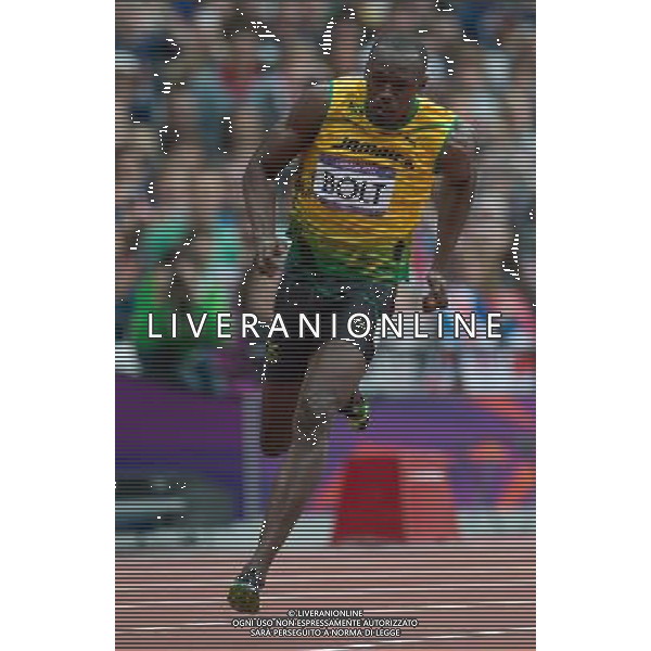 LONDYN 07.08.2012 IGRZYSKA 30 OLIMPIADY LONDON 2012 THE GAMES OF THE XXXOLIMPIAD LEKKOATLETYKA ATHLETICS NZ USAIN BOLT FOT MAREK BICZYK PRZEGLAD SPORTOWY NEWSPIX.PL.07.2012 London 2012. Athletics. semifinals of 200 meters --- Newspix.pl AG ALDO LIVERANI S A S ONLY ITALY *** Local Caption *** www.newspix.pl mail us: info@newspix.pl call us: 0048 022 23 22 222 --- Polish Picture Agency by Ringier Axel Springer Poland