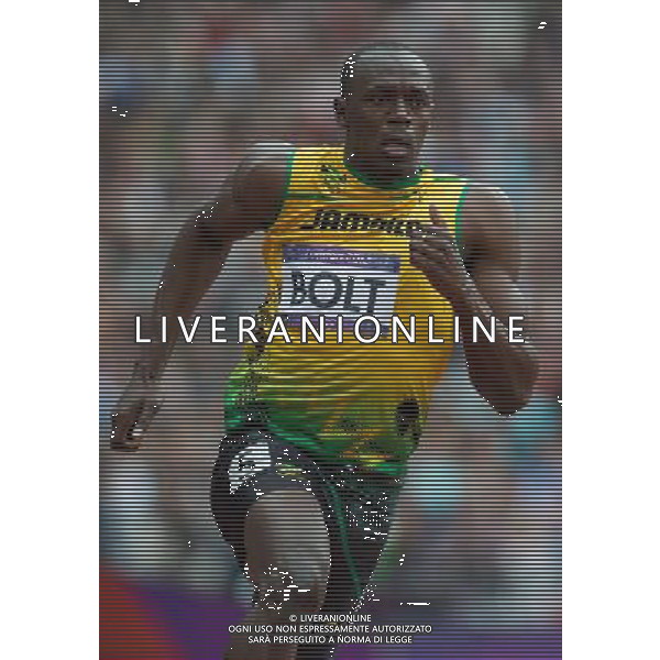 LONDYN 07.08.2012 IGRZYSKA 30 OLIMPIADY LONDON 2012 THE GAMES OF THE XXXOLIMPIAD LEKKOATLETYKA ATHLETICS NZ USAIN BOLT FOT MAREK BICZYK PRZEGLAD SPORTOWY NEWSPIX.PL.07.2012 London 2012. Athletics. semifinals of 200 meters --- Newspix.pl AG ALDO LIVERANI S A S ONLY ITALY *** Local Caption *** www.newspix.pl mail us: info@newspix.pl call us: 0048 022 23 22 222 --- Polish Picture Agency by Ringier Axel Springer Poland