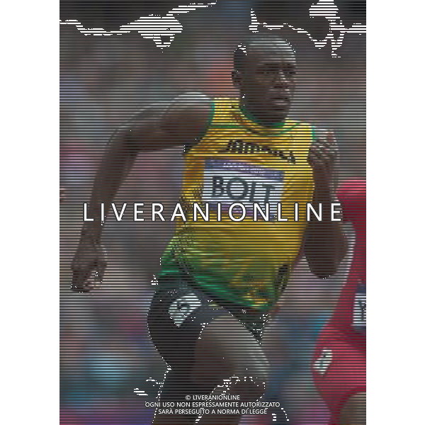 LONDYN 07.08.2012 IGRZYSKA 30 OLIMPIADY LONDON 2012 THE GAMES OF THE XXXOLIMPIAD LEKKOATLETYKA ATHLETICS NZ USAIN BOLT FOT MAREK BICZYK PRZEGLAD SPORTOWY NEWSPIX.PL.07.2012 London 2012. Athletics. semifinals of 200 meters --- Newspix.pl AG ALDO LIVERANI S A S ONLY ITALY *** Local Caption *** www.newspix.pl mail us: info@newspix.pl call us: 0048 022 23 22 222 --- Polish Picture Agency by Ringier Axel Springer Poland