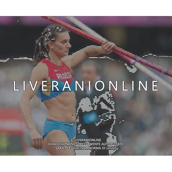 LONDYN 06.08.2012 IGRZYSKA 30 OLIMPIADY LONDON 2012 THE GAMES OF THE XXXOLIMPIAD LEKKOATLETYKA ATHLETICS NZ ELENA ISINBAEVA FOT MAREK BICZYK PRZEGLAD SPORTOWY NEWSPIX.PL XXX Olympic Olympics GamesLondon 2012. Athletics --- Newspix.pl /OLIMPIADI LONDRA 2012 GIOCHI OLIMPICI - AG ALDO LIVERANI SAS - ITALY ONLY - *** Local Caption *** .