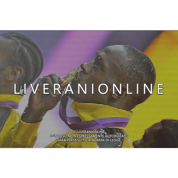 Usain Bolt (Jamaica) Gold medalist Men\'s 100m. Olympic Stadium, Olympic Park, Stratford. London AG ALDO LIVERANI S A S ONLY ITALY