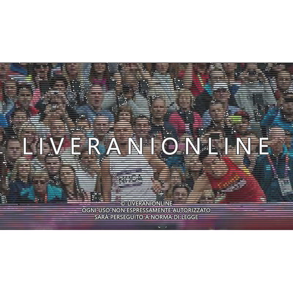 (120807) -- LONDON, Aug. 7, 2012 () -- China\'s Liu Xiang falls during men\'s 110m hurdles heat at London 2012 Olympic Games, London, Britain, Aug. 7, 2012. Liu Xiang tumbled and was disqualified for semifinal.(/Yang Lei)(zgp) AG ALDO LIVERANI S A S ONLY ITALY