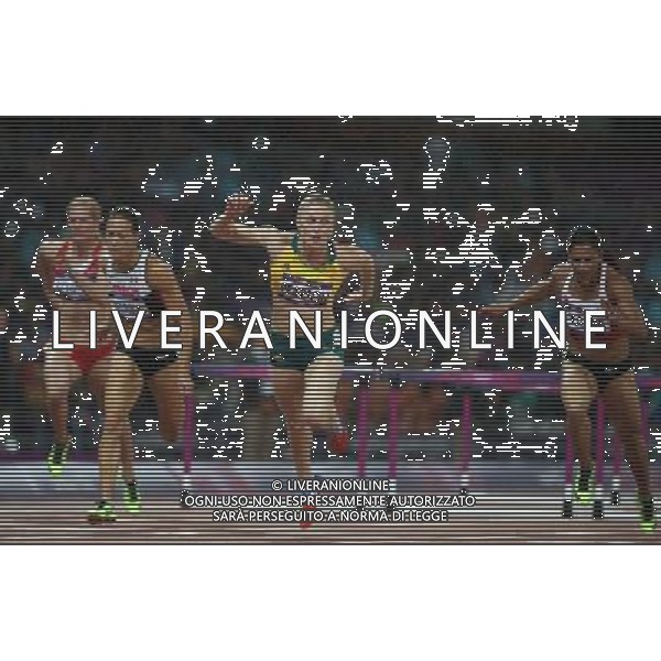 (120807) -- LONDON, Aug. 7, 2012 () -- Sally Pearson of Australia competes in women\'s 100m hurdles final competition, at London 2012 Olympic Games in London, Britain, on August 7, 2012. Sally Pearson of Australia won gold medal. (/Liao Yujie) (nxl) AG ALDO LIVERANI S A S ONLY ITALY