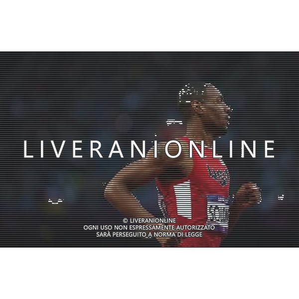 (120807) -- LONDON, Aug. 7, 2012 () -- Duane Solomon of the United States runs during the men\'s 800m semifinals competition at London 2012 Olympic Games, London, Britain, Aug. 7, 2012. Duane Solomon finished with a time of 1:44.93 and qualified for the final. (/Liao Yujie) AG ALDO LIVERANI S A S ONLY ITALY