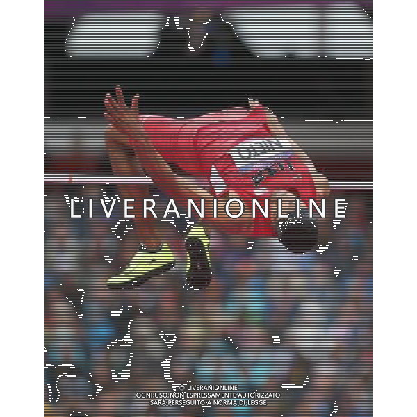 (120807) -- LONDON, Aug. 7, 2012 () -- Jamie Nieto of USA competes during men\'s High Jump final contest, at London 2012 Olympic Games in London, Britain, on August 7, 2012. (/Wang Lili) (nxl) AG ALDO LIVERANI S A S ONLY ITALY