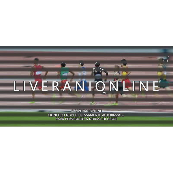 (120807) -- LONDON, Aug. 7, 2012 () -- Athletes run during the men\'s 800m semifinals competition at London 2012 Olympic Games, London, Britain, Aug. 7, 2012. (/Chen Xiaowei) AG ALDO LIVERANI S A S ONLY ITALY