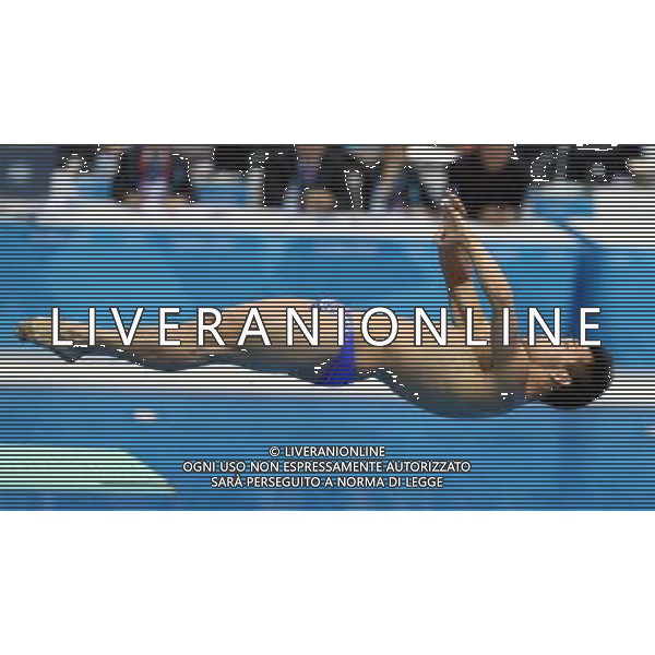 (120807) -- LONDON, Aug. 7, 2012 () -- He Chong of China competes during men\'s 3m springboard of diving, at London 2012 Olympic Games in London, Britain, on August 7, 2012. He Chong won bronze medal in this event. (/Fan Jun) (zgp) AG ALDO LIVERANI S A S ONLY ITALY