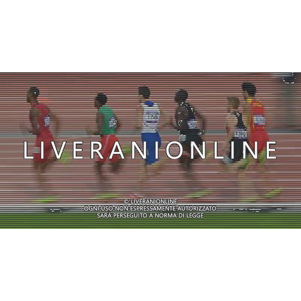 (120807) -- LONDON, Aug. 7, 2012 () -- Athletes run during the men\'s 800m semifinals competition at London 2012 Olympic Games, London, Britain, Aug. 7, 2012. (/Chen Xiaowei) AG ALDO LIVERANI S A S ONLY ITALY