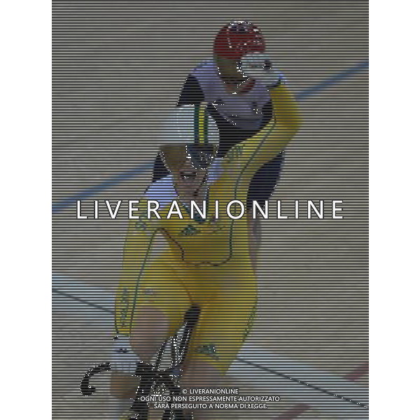 (120807) -- LONDON, Aug. 7, 2012 () -- Anna Meares of Australia takes part in women\'s sprint contest of cycling track event, at London 2012 Olympic Games in London, Britain, on August 7, 2012. Anna Meares of Australia won gold medal. (/Wang Jianhua (nxl) AG ALDO LIVERANI S A S ONLY ITALY