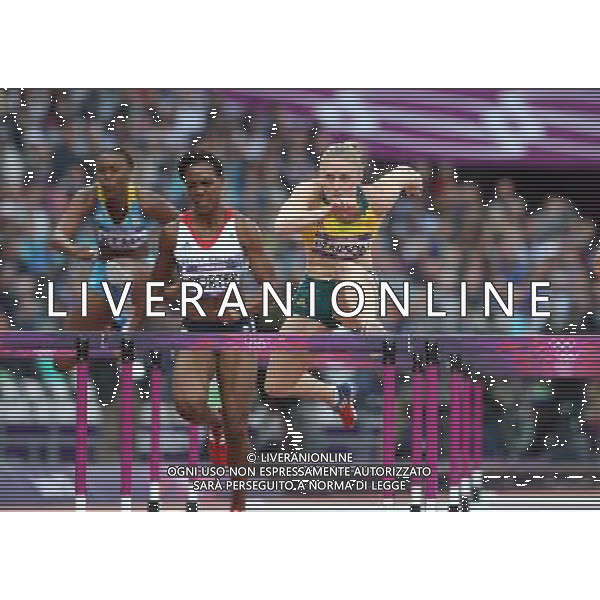 (120807) -- LONDON, Aug. 7, 2012 () -- Sally Pearson of Australia competes in women\'s 100m hurdles semifinal 2 competition, at London 2012 Olympic Games in London, Britain, on August 7, 2012. (/Liao Yujie) (nxl) AG ALDO LIVERANI S A S ONLY ITALY