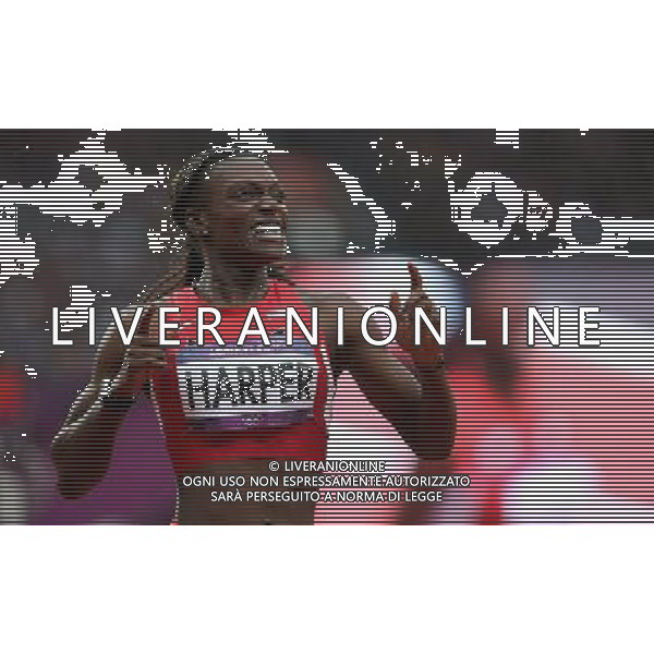 (120807) -- LONDON, Aug. 7, 2012 () -- Dawn Harper of USA celebrates after competing in women\'s 100m hurdles semifinal 1 competition, at London 2012 Olympic Games in London, Britain, on August 7, 2012. (/Liao Yujie) (nxl) AG ALDO LIVERANI S A S ONLY ITALY
