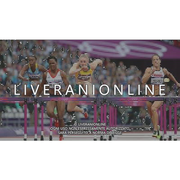 (120807) -- LONDON, Aug. 7, 2012 () -- Sally Pearson of Australia competes in women\'s 100m hurdles semifinal 2 competition, at London 2012 Olympic Games in London, Britain, on August 7, 2012. (/Liao Yujie) (nxl) AG ALDO LIVERANI S A S ONLY ITALY