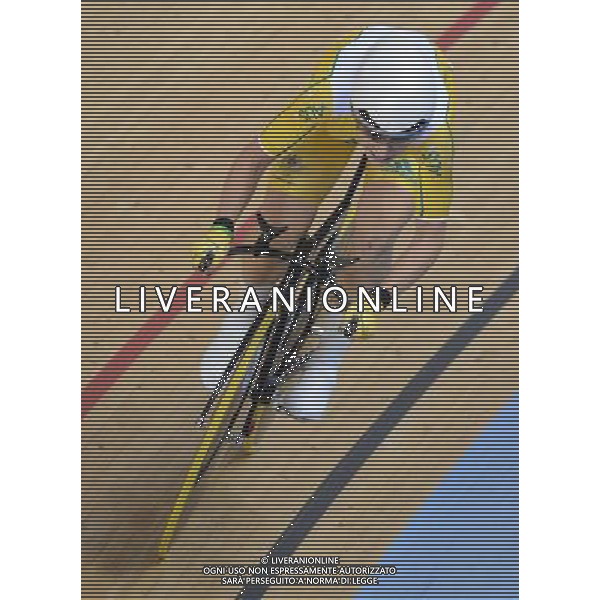 (120807) -- LONDON, Aug. 7, 2012 () -- Annette Edmondson of Australia competes in women\'s omnium competition of cycling track event, at London 2012 Olympic Games in London, Britain, on August 7, 2012. Annette Edmondson of Australia won bronze medal. (/Li Ga) (nxl) AG ALDO LIVERANI S A S ONLY ITALY