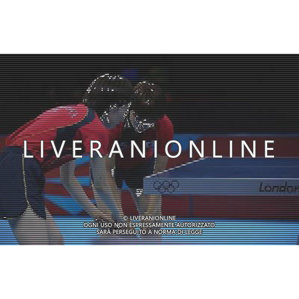 (120807) -- LONDON, Aug. 7, 2012 () -- Japanese players communicate with each other during the gold medal match of table tennis women\'s team event against China at London 2012 Olympic Games, London, Britain, Aug. 7, 2012. China claimed the gold medal of the event. (/Yin Gang) AG ALDO LIVERANI S A S ONLY ITALY