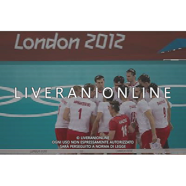LONDYN 08 08 2012 IGRZYSKA XXX OLIMPIADY XXX LETNIE IGRZYSKA OLIMPIJSKIE LONDYN 2012 HALA EARLS COURT SIATKOWKA POLSKA v ROSJA N Z POLSKA SEBASTIAN BOROWSKI Newspix.pl THE 2012 SUMMER OLYMPIC GAMES OFFICIALLY THE GAMES OF THE XXX OLYMPIAD EARLS COURT VOLLEYBALL POLAND v RUSSIA --- Newspix.pl /AG ALDO LIVERANI OLIMPIADI LONDRA 2012 - ITALY ONLY - *** Local Caption *** .