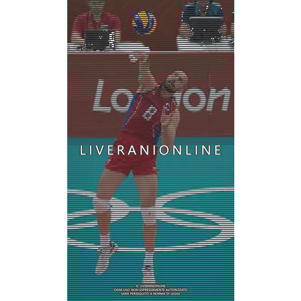 LONDYN 08.08.2012 IGRZYSKA 30 OLIMPIADY LONDON 2012 THE GAMES OF THE XXXOLIMPIAD PILKA SIATKOWA MEZCZYZN MEN VOLLEYBOLL NZ SERGEY TETYUKHIN FOT MAREK BICZYK PRZEGLAD SPORTOWY NEWSPIX.PL --- Newspix.pl /AG ALDO LIVERANI OLIMPIADI LONDRA 2012 - ITALY ONLY - *** Local Caption *** .