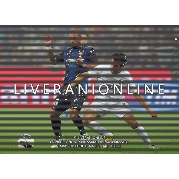 MILANO 09/08/2012 - INTER VS HNK HAJDUK SPALATO / NELLA FOTO: SNEIJDER E CAKTAS - FOTO FRANCESCA SOLI / AGENZIA ALDO LIVERANI