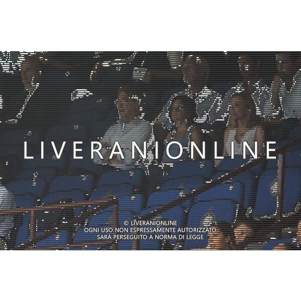 INTER - HAJDUK SPALATO PRELIMINARI UEFA EUROPA LEAGUE MILANO, 09-08-2012 NELLA FOTO: MASSIMO E MILLY MORATTI IN TRIBUNA ©RAVEZZANI/AGENZIA ALDO LIVERANI SAS 