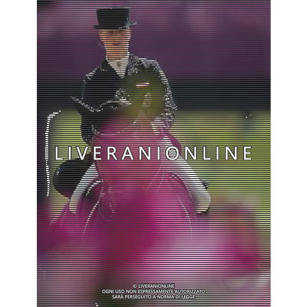 (120809) -- LONDON, Aug. 9, 2012 () -- Victoria Max-Theurer of Austria competes during Dressage Individual Grand Prix Freestyle competition of Equestrian event, at London 2012 Olympic Games in London, Britain, on August 9, 2012. (/Yin Gang) (nxl) ©photoshot/AGENZIA ALDO LIVERANI SAS - ITALY ONLY - GIOCHI OLIMPICI, OLIMPIADI LONDRA 2012