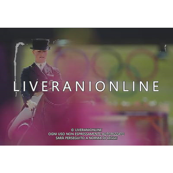 (120809) -- LONDON, Aug. 9, 2012 () -- Victoria Max-Theurer of Austria competes during Dressage Individual Grand Prix Freestyle competition of Equestrian event, at London 2012 Olympic Games in London, Britain, on August 9, 2012. (/Yin Gang) (nxl) ©photoshot/AGENZIA ALDO LIVERANI SAS - ITALY ONLY - GIOCHI OLIMPICI, OLIMPIADI LONDRA 2012