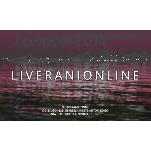 (120809) -- LONDON, Aug. 9, 2012 () -- Athletes compete during women\'s 10km marathon at London 2012 Olympic Games, London, Britain, Aug. 9, 2012. Eva Risztov of Hungary won the gold medal with 1:57:38.2. (/Tao Xiyi)(zgp) ©photoshot/AGENZIA ALDO LIVERANI SAS - ITALY ONLY - GIOCHI OLIMPICI, OLIMPIADI LONDRA 2012