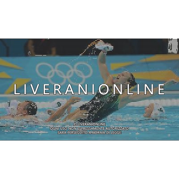 (120809) -- LONDON, Aug. 9, 2012 () -- Players of Australia celebrates after winning the bronze medal match of women\'s Water Polo between Australia and Hungary at London 2012 Olympic Games, London, Britain, Aug. 9, 2012. Australia won the match 13-11 and claimed the bronze medal of the event. (/Wu Xiaoling) ©photoshot/AGENZIA ALDO LIVERANI SAS - ITALY ONLY - GIOCHI OLIMPICI, OLIMPIADI LONDRA 2012