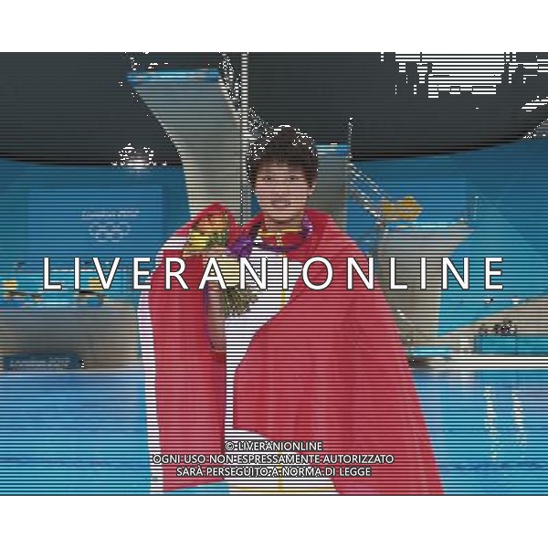 (120809) -- LONDON, Aug. 9, 2012 () -- Gold medalist Chen Ruolin of China poses at awarding ceremony of women\'s 10m platform diving, at London 2012 Olympic Games in London, Britain, August 9, 2012. (/Chen Jianli) (zgp) ©photoshot/AGENZIA ALDO LIVERANI SAS - ITALY ONLY - GIOCHI OLIMPICI, OLIMPIADI LONDRA 2012