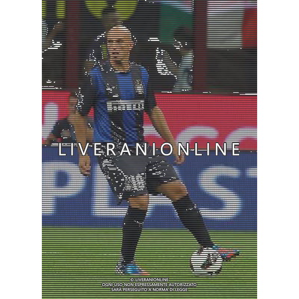 MILANO 09/08/2012 - INTER VS HNK HAJDUK SPALATO / NELLA FOTO: ESTEBAN CAMBIASSO - FOTO FRANCESCA SOLI / AGENZIA ALDO LIVERANI