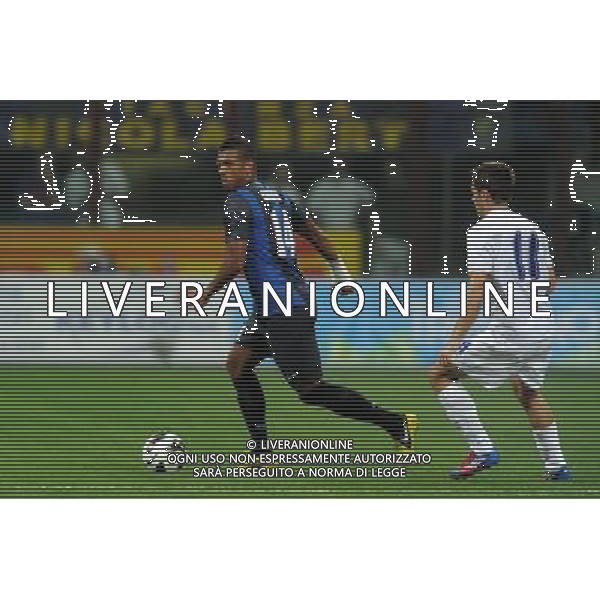 MILANO, 09-08-2012 / ©FOTO GIORGIO RAVEZZANI PRELIMINARE EUROPA LEAGUE INTER-HAJDUK SPALATO NELLA FOTO: FREDY GUARIN AG ALDO LIVERANI S A S