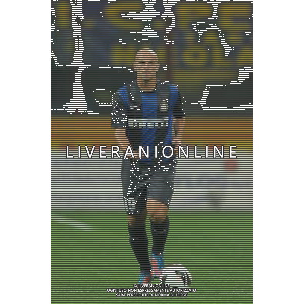 MILANO, 09-08-2012 / ©FOTO GIORGIO RAVEZZANI PRELIMINARE EUROPA LEAGUE INTER-HAJDUK SPALATO NELLA FOTO: ESTEBAN CAMBIASSO AG ALDO LIVERANI S A S