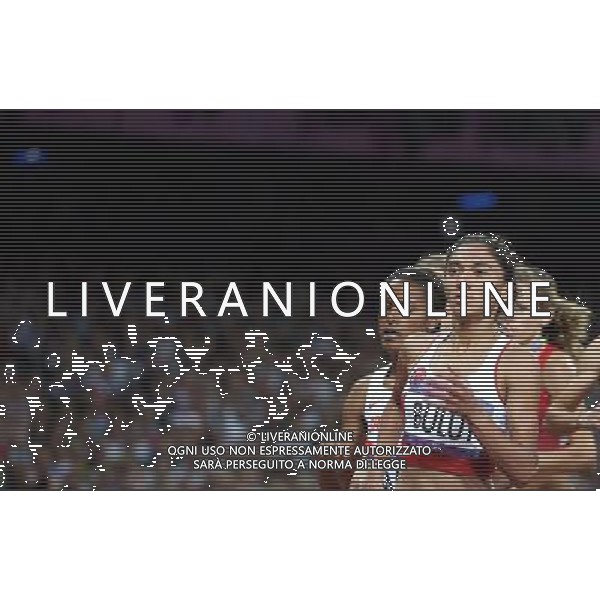 (120810) -- LONDON, Aug. 10, 2012 () -- Gamze Bulut (front) of Turkey competes in women\'s 1500m final at London 2012 Olympic Games, London, Britain, Aug. 10, 2012. Gamze Bulut won silver medal. (/Liao Yujie)(zgp) AG ALDO LIVERANI S A S ONLY ITALY