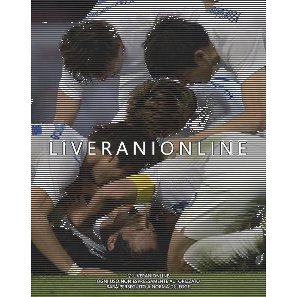 (120810) -- LONDON, Aug. 10, 2012 () -- Players of South Korea celebrate after winning the men\'s football bronze medal match against Japan at London 2012 Olympic Games, London, Britain, Aug. 10, 2012. South Korea won the match 2-0 and claimed the bronze medal of the event. (/Wang Qingqin) AG ALDO LIVERANI S A S ONLY ITALY