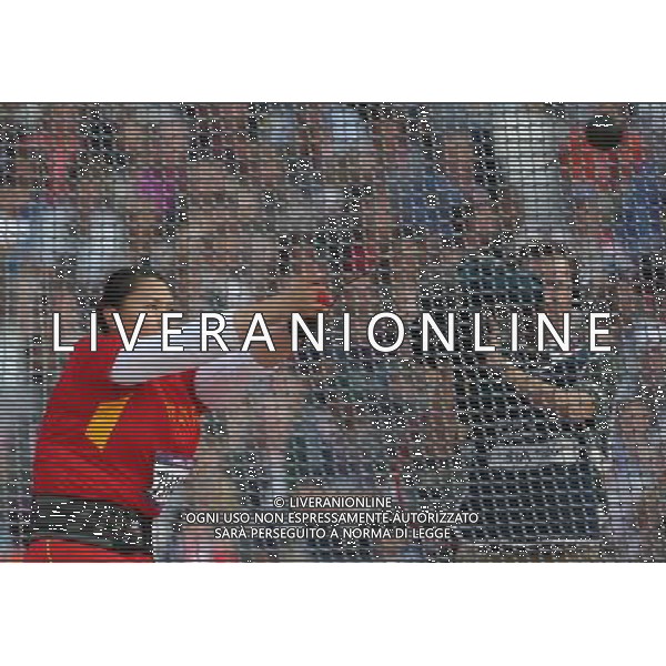 (120810) -- LONDON, Aug. 10, 2012 () -- China\'s Zhang Wenxiu competes during women\'s hammer throw final at London 2012 Olympic Games, London, Britain, Aug. 10, 2012. Zhang Wenxiu ranked fourth with 76.34 meters. (/Liao Yujie)(zgp) AG ALDO LIVERANI S A S ONLY ITALY