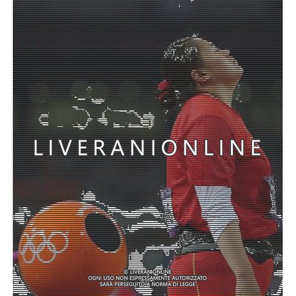 (120810) -- LONDON, Aug. 10, 2012 () -- China\'s Zhang Wenxiu competes during women\'s hammer throw final at London 2012 Olympic Games, London, Britain, Aug. 10, 2012. Zhang Wenxiu ranked fourth with 76.34 meters. (/Liao Yujie)(zgp) AG ALDO LIVERANI S A S ONLY ITALY