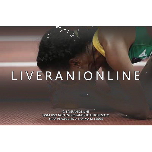 (120810) -- LONDON, Aug. 10, 2012 () -- Meseret Defar of Ethiopia celebrates after women\'s 5000m final at London 2012 Olympic Games, London, Britain, Aug. 10, 2012. Meseret Defar won gold medal with 15:04.25. (/Liao Yujie)(zgp) AG ALDO LIVERANI S A S ONLY ITALY