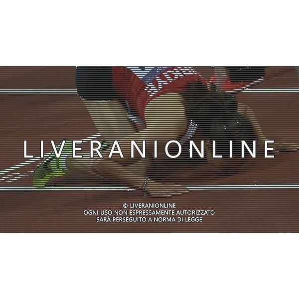 (120810) -- LONDON, Aug. 10, 2012 () -- Asli Cakir Alptekin of Turkey celebrates after women\'s 1500m final at London 2012 Olympic Games, London, Britain, Aug. 10, 2012. Asli Cakir Alptekin won gold medal with 4:10.23. (/Wang Jianhua)(zgp) AG ALDO LIVERANI S A S ONLY ITALY