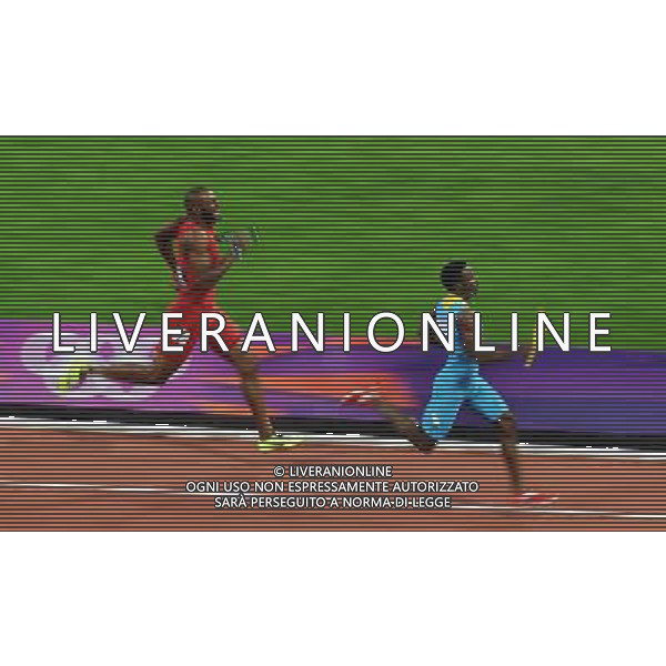 (120810) -- LONDON, Aug. 10, 2012 () -- Ramon Miller (R) of Bahamas sprints during men\'s 4x400m relay final at London 2012 Olympic Games, London, Britain, Aug. 10, 2012. The Bahamian team won gold medal with 2:56.72. (/Wu Xiaoling)(zgp) AG ALDO LIVERANI S A S ONLY ITALY