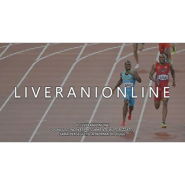 (120810) -- LONDON, Aug. 10, 2012 () -- Ramon Miller (L) of Bahamas competes during men\'s 4x400m relay final at London 2012 Olympic Games, London, Britain, Aug. 10, 2012. The Bahamian team won gold medal with 2:56.72. (/Gong Lei)(zgp) AG ALDO LIVERANI S A S ONLY ITALY