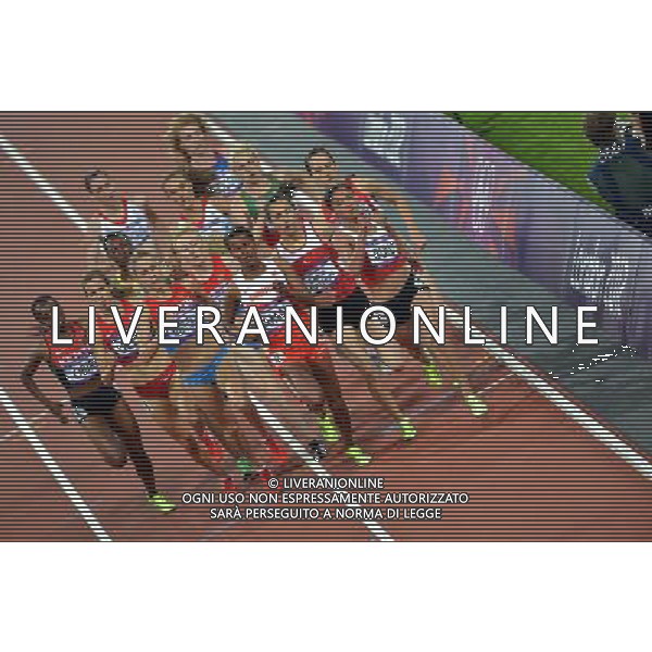 (120810) -- LONDON, Aug. 10, 2012 () -- Asli Cakir Alptekin (2nd R, front) of Turkey and teammate Gamze Bulut (1st R, front) compete in women\'s 1500m final at London 2012 Olympic Games, London, Britain, Aug. 10, 2012. Asli Cakir Alptekin won gold medal with 4:10.23. (/Gong Lei)(zgp) AG ALDO LIVERANI S A S ONLY ITALY