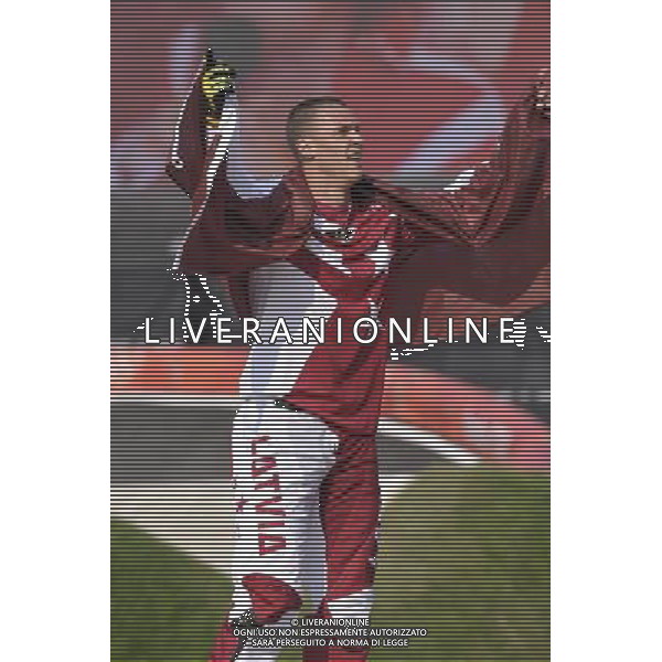 Maris Strombergs (Latvia) winner of the Gold Medal seen competing in the BMX event at the Olympic Games. BMX Track, Olympic Park, Stratford. London ©photoshot/Agenzia Aldo Liverani Sas - ITALY ONLY - GIOCHI OLIMPICI, OLIMPIADI LONDRA 2012