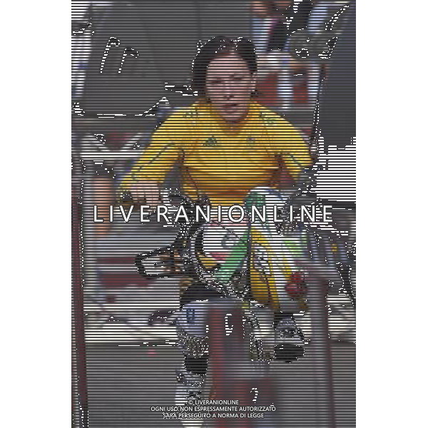 Caroline Buchanan (Australia) crying after losing in the women\'s BMX final at the Olympic Games. BMX Track, Olympic Park, Stratford. London ©photoshot/Agenzia Aldo Liverani Sas - ITALY ONLY - GIOCHI OLIMPICI, OLIMPIADI LONDRA 2012