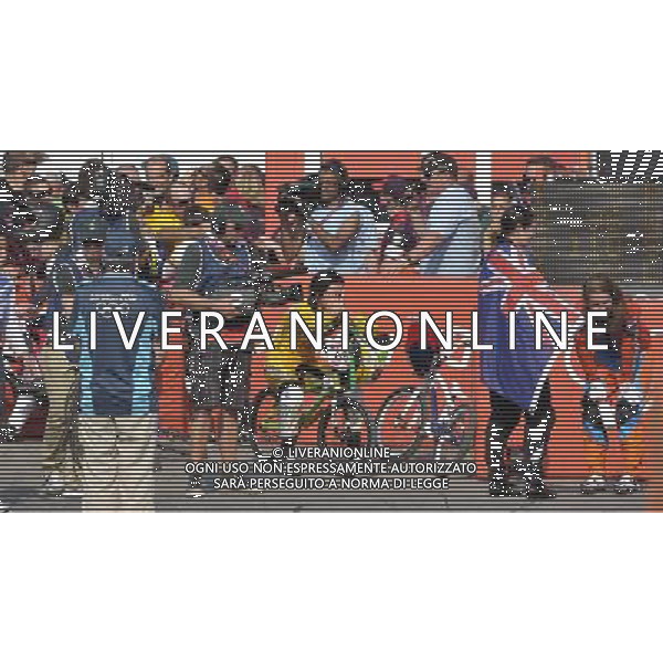 Caroline Buchanan (Australia) in the women\'s BMX final at the Olympic Games. BMX Track, Olympic Park, Stratford. London ©photoshot/Agenzia Aldo Liverani Sas - ITALY ONLY - GIOCHI OLIMPICI, OLIMPIADI LONDRA 2012