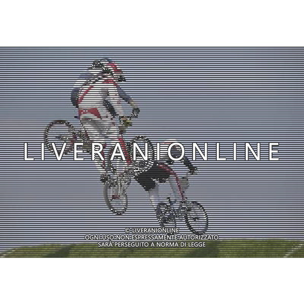 Riders compete in the BMX event at the Olympic Games. BMX Track, Olympic Park, Stratford. London ©photoshot/Agenzia Aldo Liverani Sas - ITALY ONLY - GIOCHI OLIMPICI, OLIMPIADI LONDRA 2012