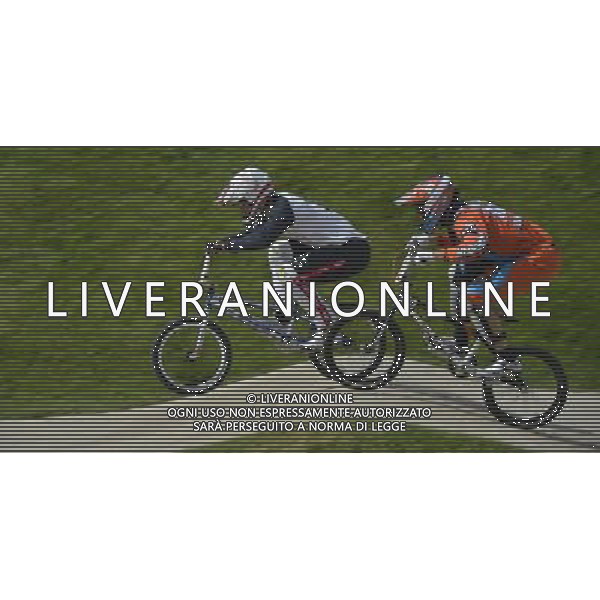 Riders compete in the BMX event at the Olympic Games. BMX Track, Olympic Park, Stratford. London ©photoshot/Agenzia Aldo Liverani Sas - ITALY ONLY - GIOCHI OLIMPICI, OLIMPIADI LONDRA 2012