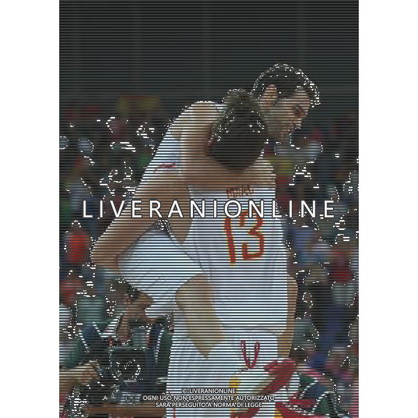 (120810) -- LONDON, Aug. 10, 2012 () -- Spanish players celebrate during men\'s basketball semifinal match between Spain and Russia, at London 2012 Olympic Games in London, Britain, on August 10, 2012. Spain won 67-59. (/Meng Yongmin) (nxl) ©photoshot/Agenzia Aldo Liverani Sas - ITALY ONLY - GIOCHI OLIMPICI, OLIMPIADI LONDRA 2012