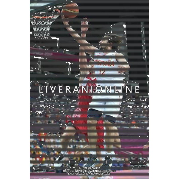 (120810) -- LONDON, Aug. 10, 2012 () -- Sergio Llull of Spain competes during men\'s basketball semifinal match between Spain and Russia, at London 2012 Olympic Games in London, Britain, on August 10, 2012. Spain won 67-59. (/Meng Yongmin) (nxl) ©photoshot/Agenzia Aldo Liverani Sas - ITALY ONLY - GIOCHI OLIMPICI, OLIMPIADI LONDRA 2012