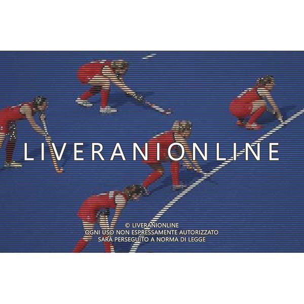 (120810) -- LONDON, Aug. 10, 2012 () -- Players compete during the women\'s hockey bronze medal match between New Zealand and Britain at London 2012 Olympic Games, London, Britain, Aug. 10, 2012. Britain won the match 3-1 and claimed the bronze medal of the event. (/Shen Bohan) ©photoshot/Agenzia Aldo Liverani Sas - ITALY ONLY - GIOCHI OLIMPICI, OLIMPIADI LONDRA 2012