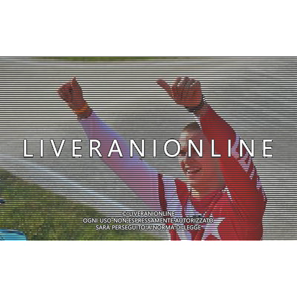 (120810) -- LONDON, Aug. 10, 2012 () -- Maris Strombergs of Latvia celebrates after winning in men\'s cycling BMX competition, at London 2012 Olympic Games in London, Britain, on August 10, 2012. Maris Strombergs of Latvia won gold medal. (/Cheng Min) (nxl) ©photoshot/Agenzia Aldo Liverani Sas - ITALY ONLY - GIOCHI OLIMPICI, OLIMPIADI LONDRA 2012