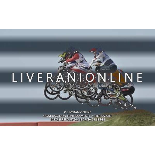 (120810) -- LONDON, Aug. 10, 2012 () -- Riders compete during women\'s cycling BMX competition, at London 2012 Olympic Games in London, Britain, on August 10, 2012. Mariana Pajon of Colombia won gold medal. (/Cheng Min) (nxl) ©photoshot/Agenzia Aldo Liverani Sas - ITALY ONLY - GIOCHI OLIMPICI, OLIMPIADI LONDRA 2012